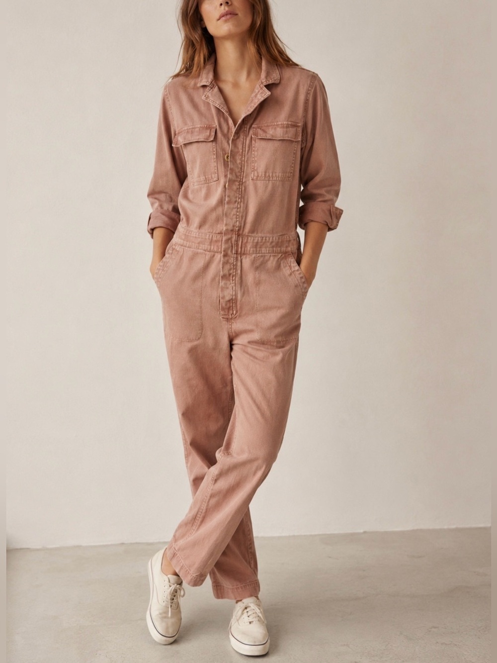 Madewell Signature Cotton Coverall Jumpsuit Dried Rosebud Color
Minimalist Sz M